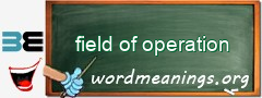 WordMeaning blackboard for field of operation